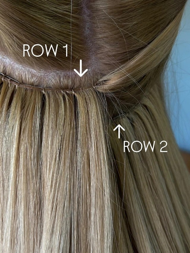 Hand-tied hair extensions result at Element 54 Salon, Lutz FL
